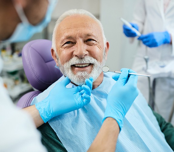 A man getting a dental checkup