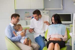 Family at the dentist together